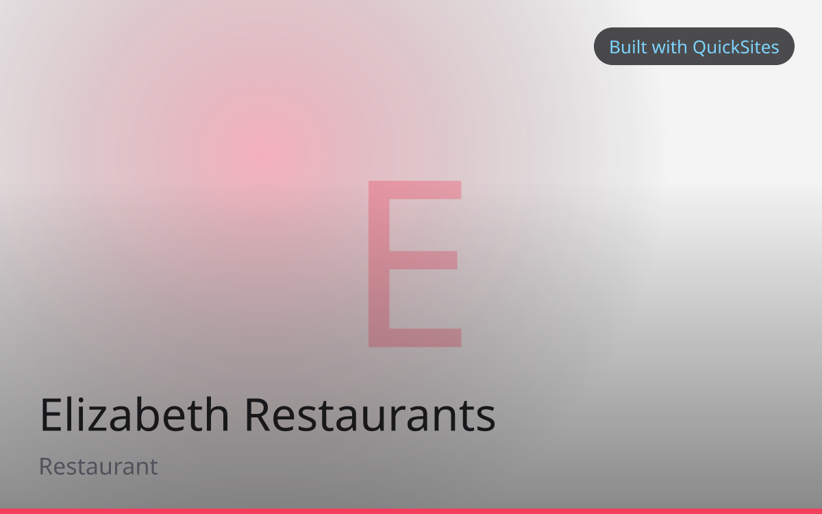 Elizabeth Restaurants — built with QuickSites
