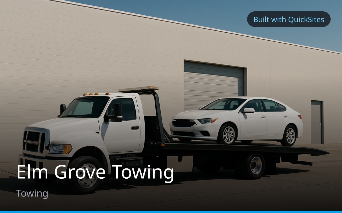 Elm Grove Towing — built with QuickSites