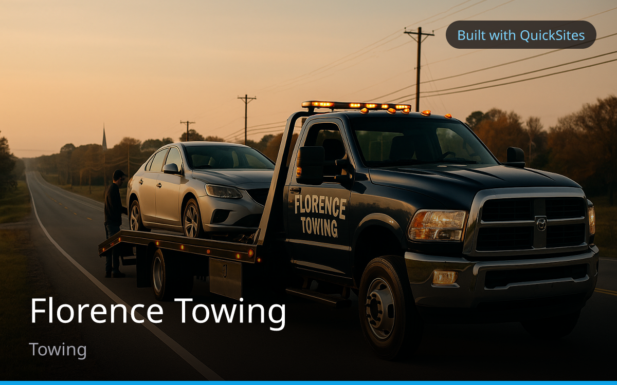Florence Towing — built with QuickSites