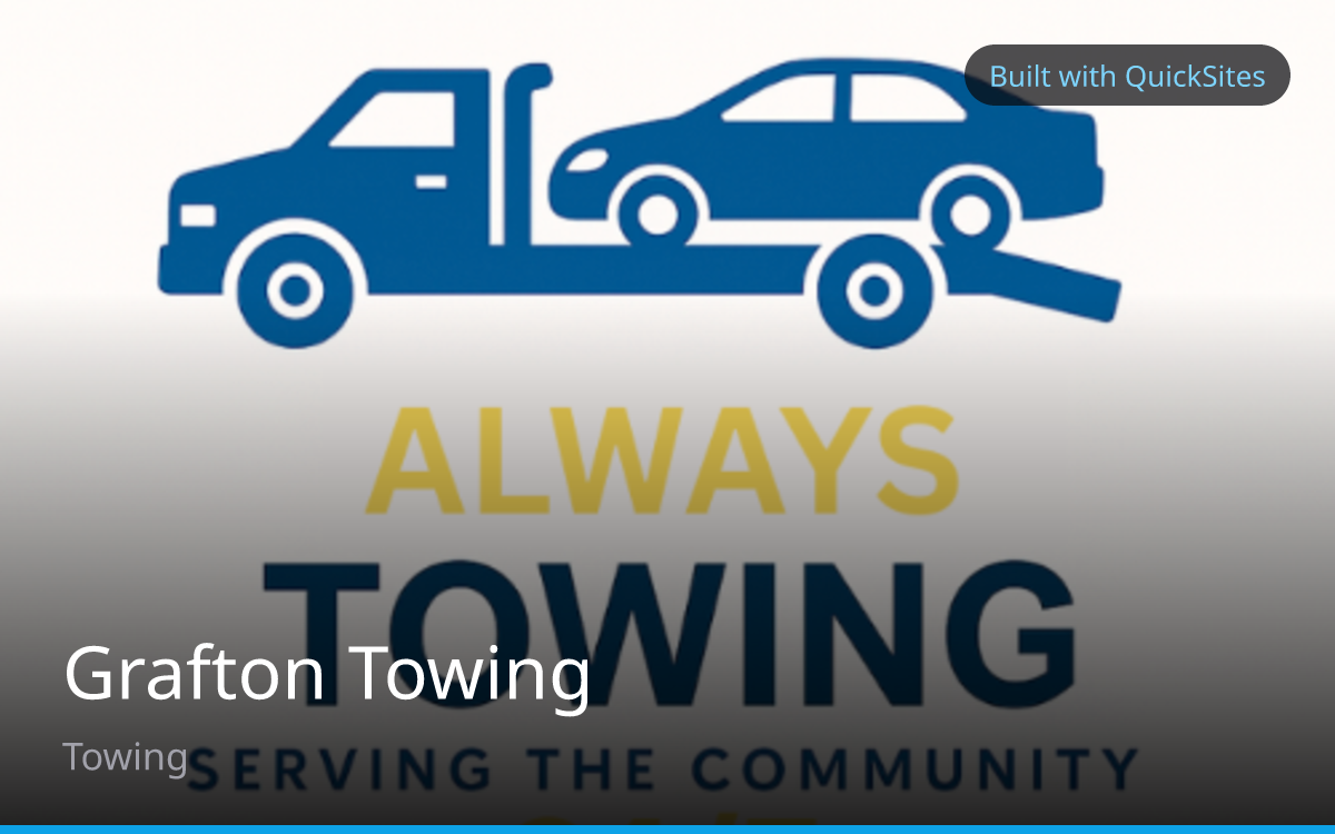 Grafton Towing — built with QuickSites