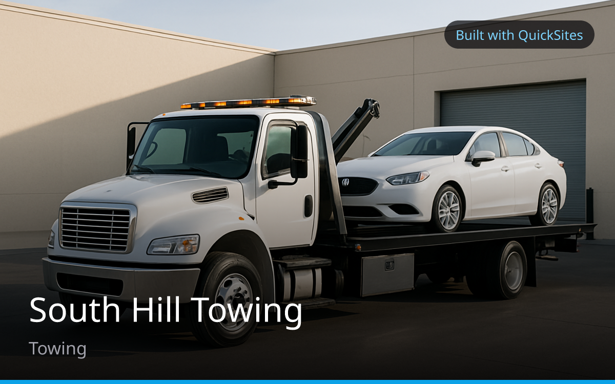 South Hill Towing — built with QuickSites