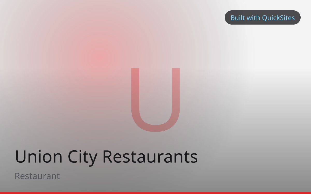 Union City Restaurants — built with QuickSites